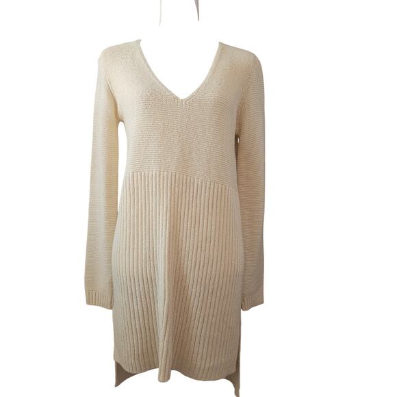 Astr Dresses & Skirts - ASTR The Label Beige Ribbed Sweater Dress Size Medium